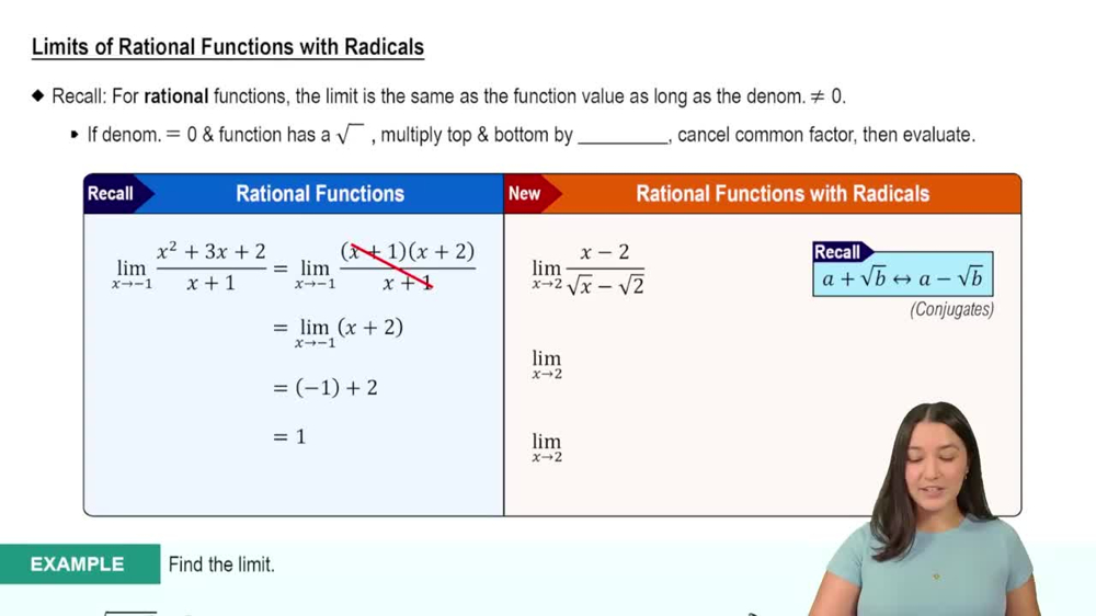 Limits of Rational Functions with Radicals