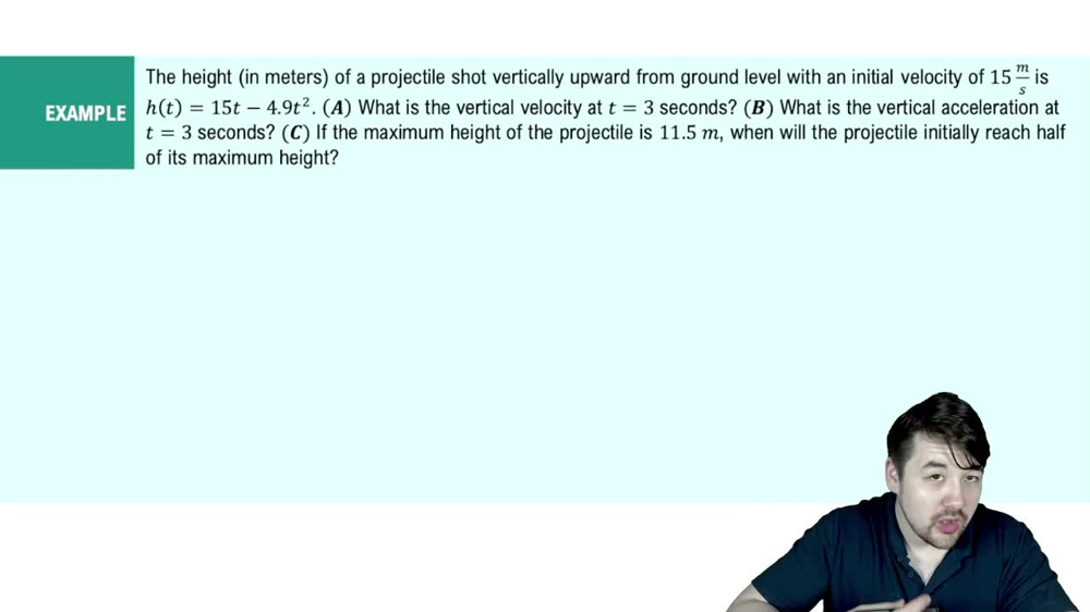 Derivatives Applied To Acceleration Example 2