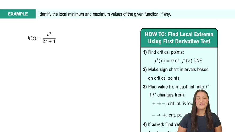 The First Derivative Test: Finding Local Extrema Example 3