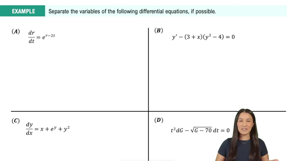 Separation of Variables Example 1