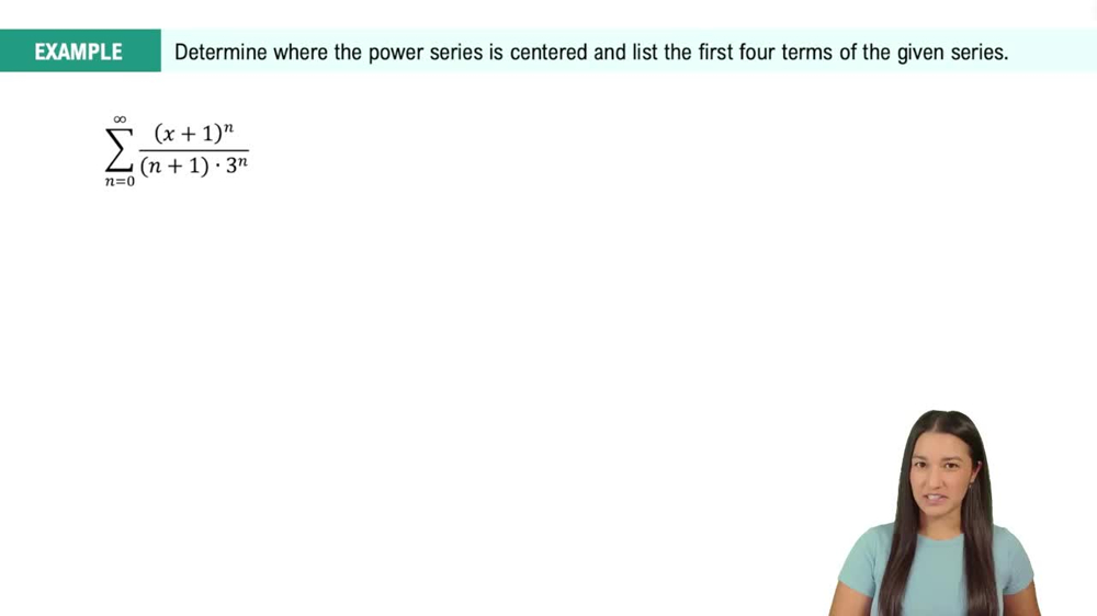 Intro to Power Series Example 1