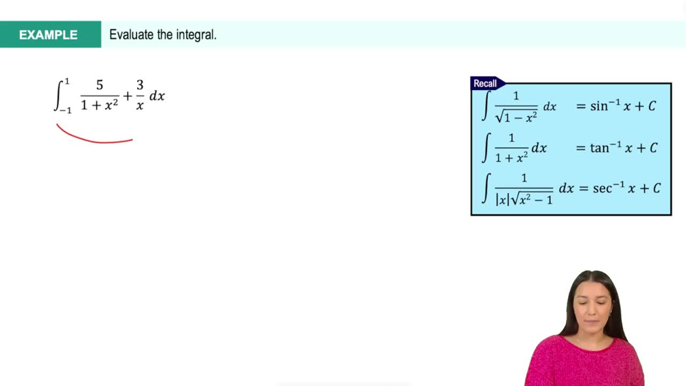  Integrals Resulting in Inverse Trig Functions Example 1