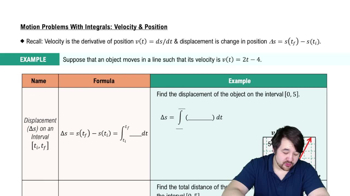 Using The Velocity Function