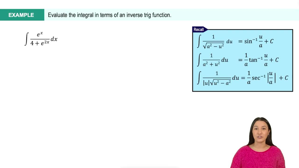 Integrals Resulting in Inverse Trig Functions: Substitution Example 2