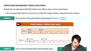 Partial Fraction Decomposition: Distinct Linear Factors
