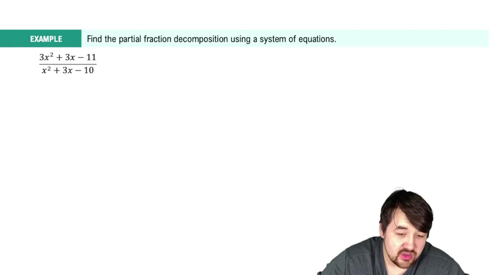 Partial Fraction Decomposition: Distinct Linear Factors Example 1