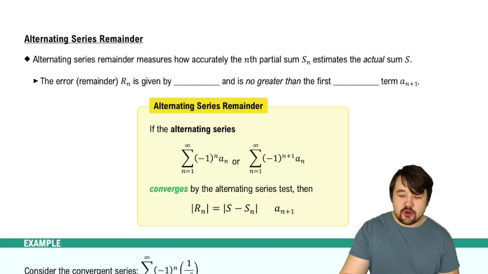 Alternating Series Remainder