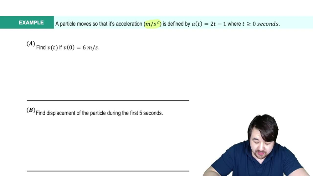 Using The Acceleration Function Example 1