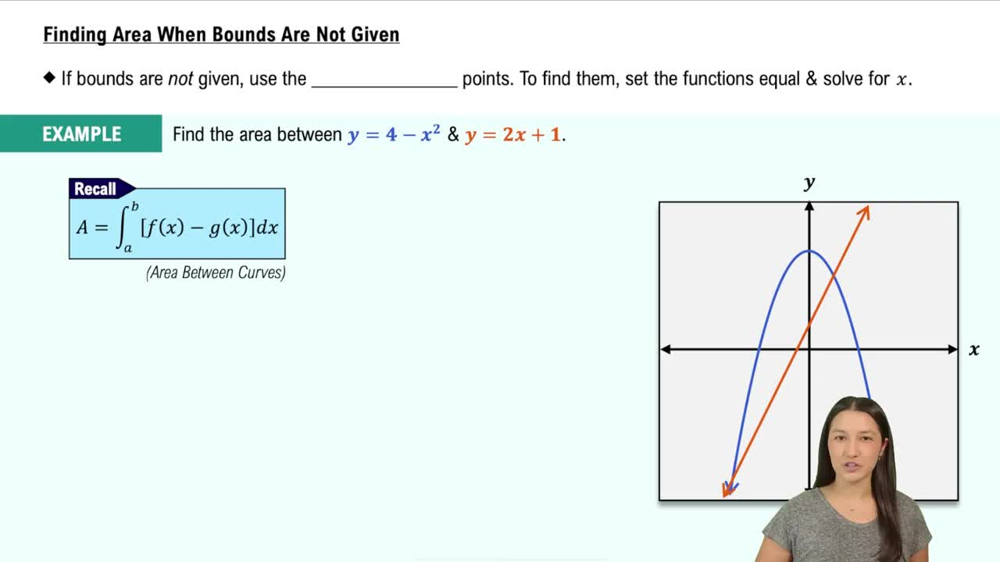 Finding Area When Bounds Are Not Given