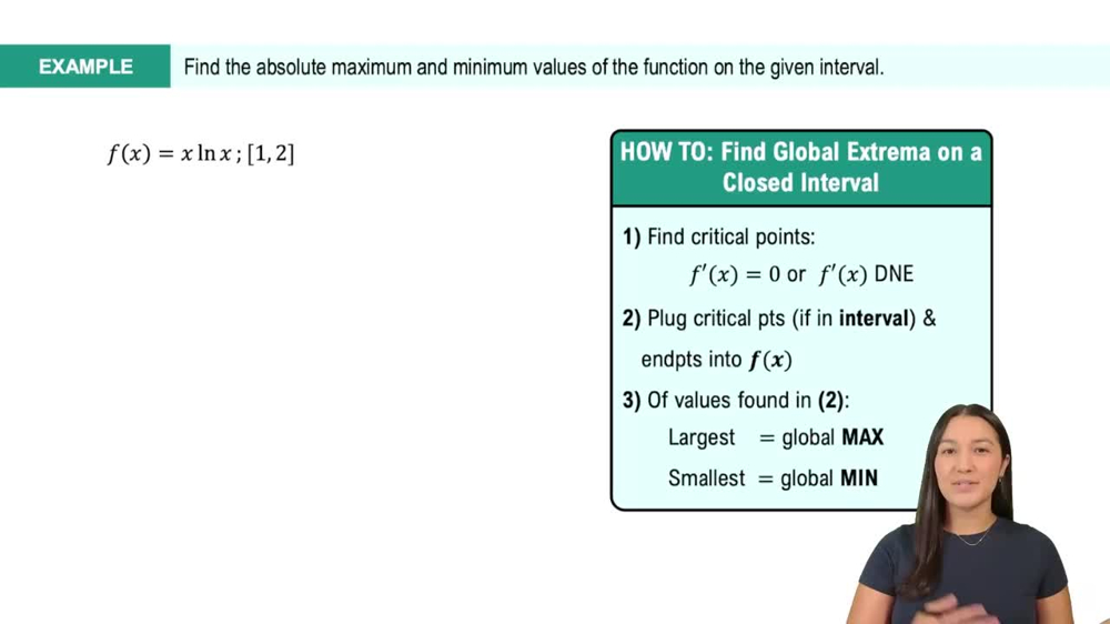 Graphical Applications of Exponential & Logarithmic Derivatives: Example 9