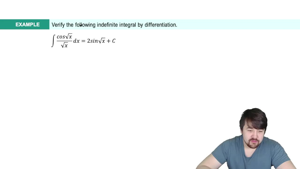 Integrals Resulting in Basic Trig Functions Example 1