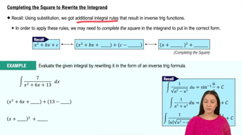 Completing the Square to Rewrite the Integrand