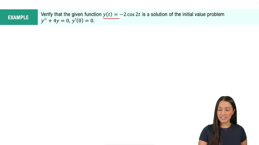 Verifying Solutions of Differential Equations Example 2