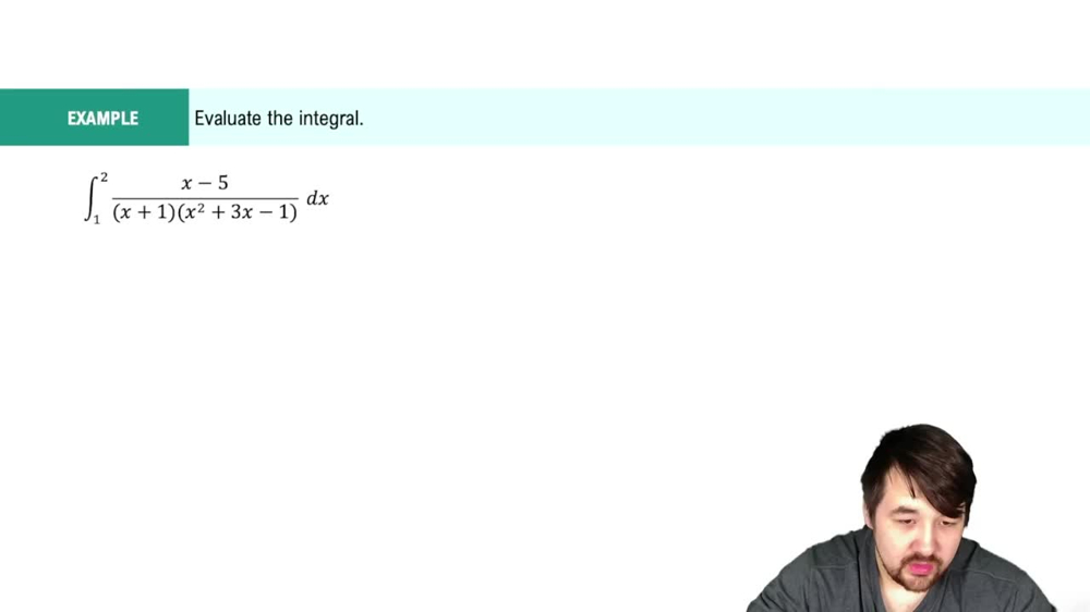 Partial Fraction Decomposition: Irreducible Quadratic Factors Example 6