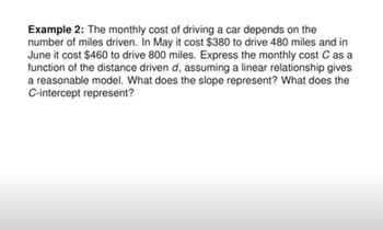 Mathematical Models - Worked example 2