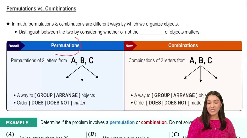 Permutations vs. Combinations