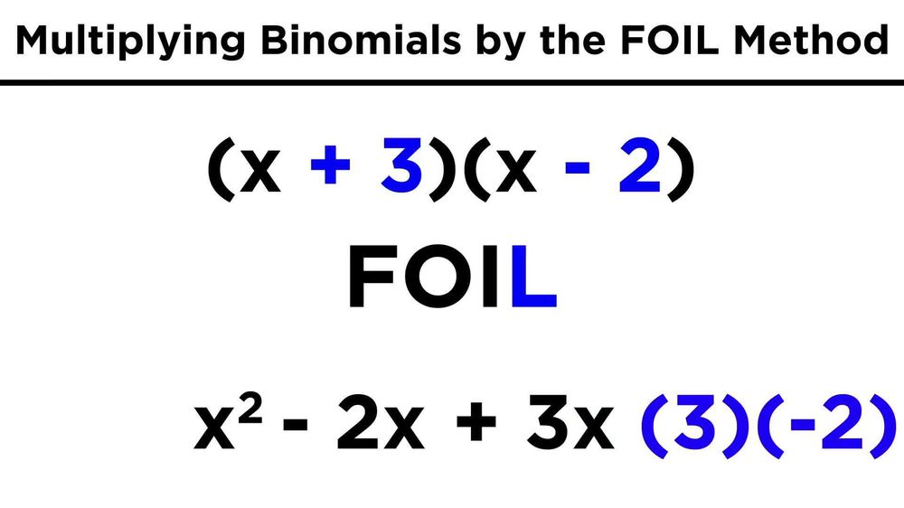 Multiplying Binomials by the FOIL Method