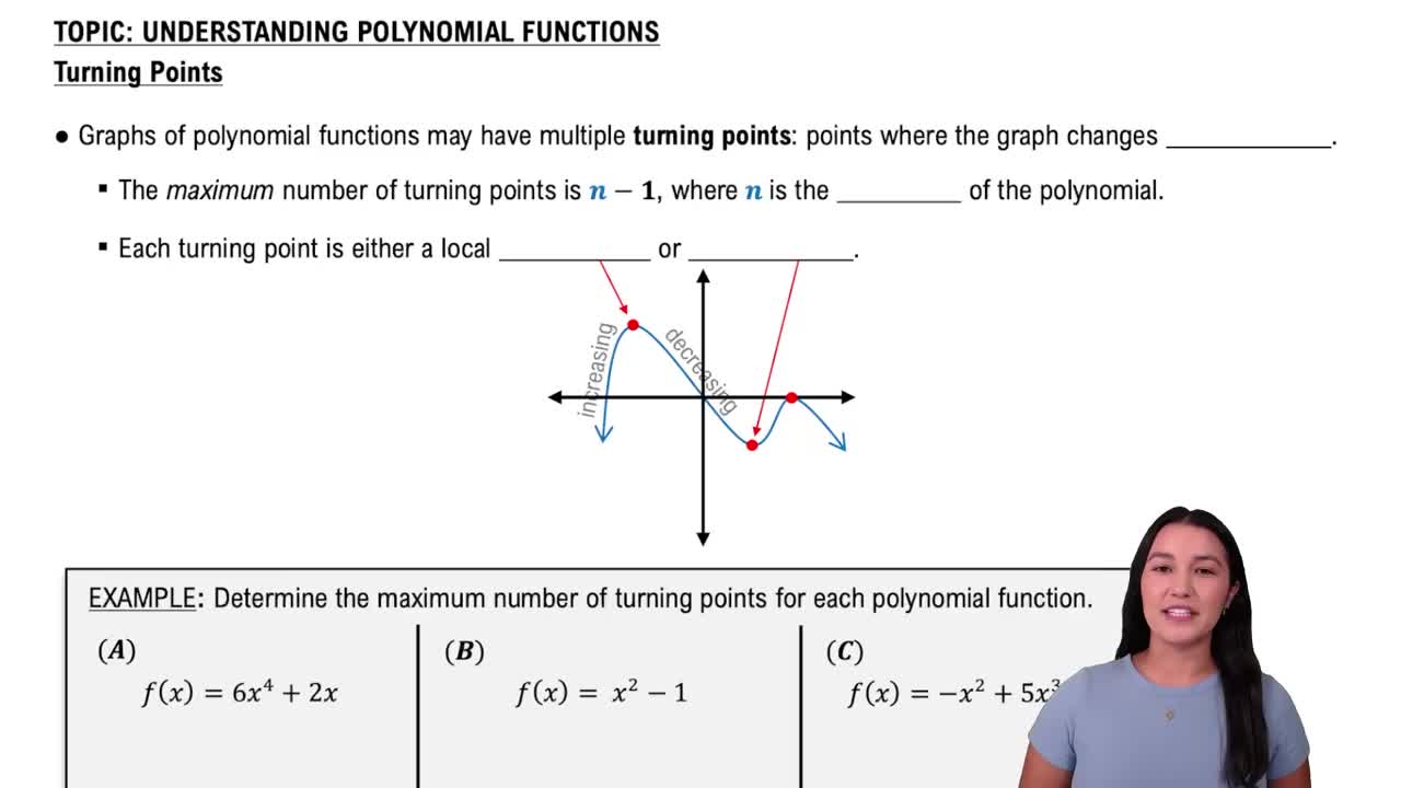 Maximum Turning Points of a Polynomial Function