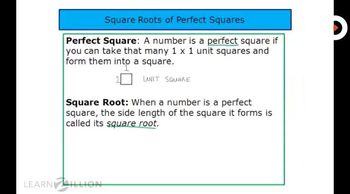 Find square roots of perfect squares