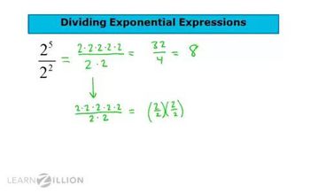 Divide exponential expressions (part 1)