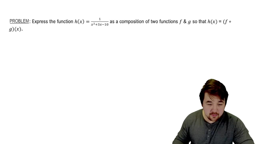 Decomposition of Functions Example 1