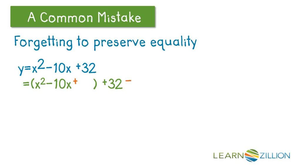Completing the square to find the minimum