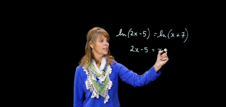 Using the One-to-One Property to Solve Logarithmic Equations