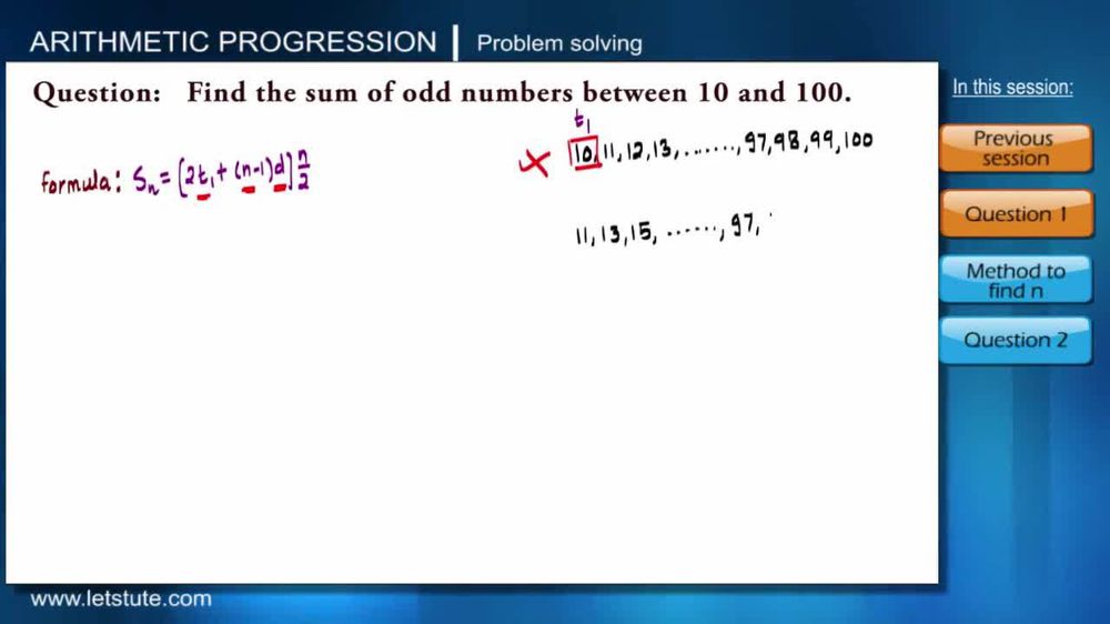 Arithmetic Progressions - Algebra