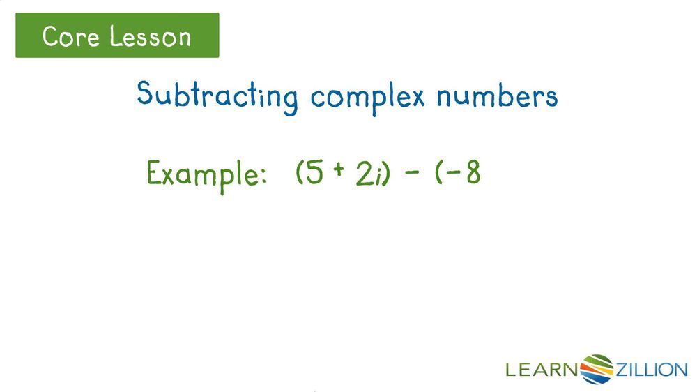 Subtract complex numbers