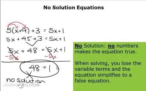 Solve equations with infinite solutions