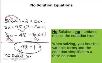 Solve equations with infinite solutions
