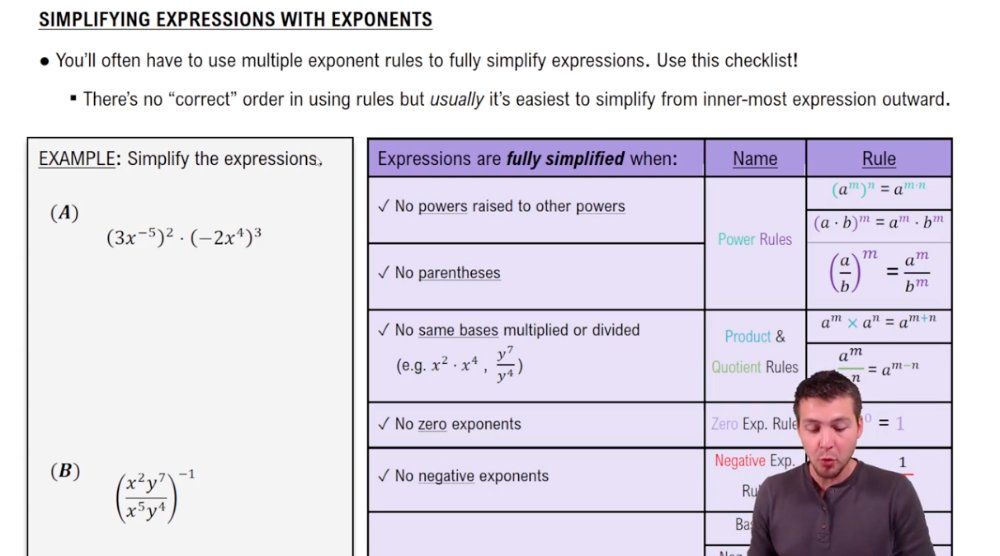 Simplifying Exponential Expressions