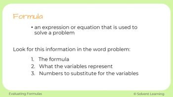 Evaluating Formulas