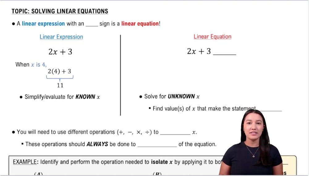 Introduction to Solving Linear Equtions