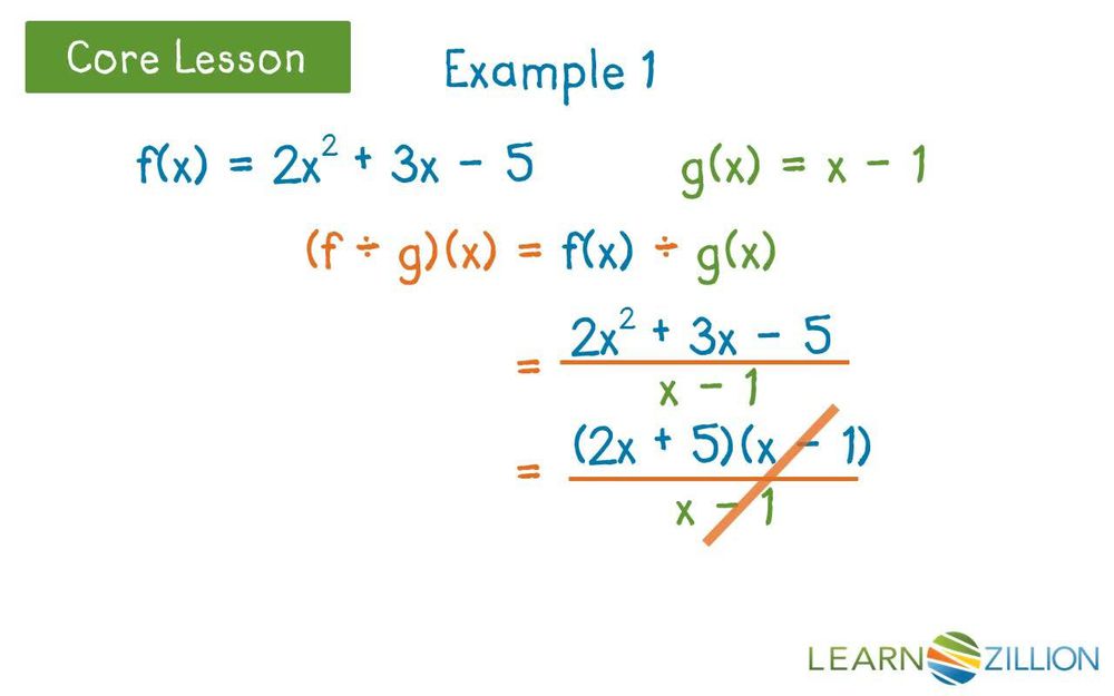 Combining functions by dividing