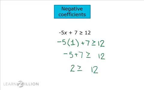 Solve inequalities with negative coefficients: dividing by negatives