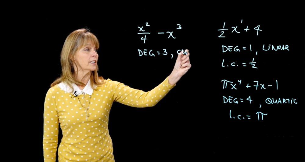  Degrees and Leading Coefficients in Polynomials