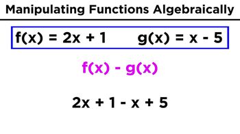 Manipulating Functions Algebraically and Evaluating Composite Functions