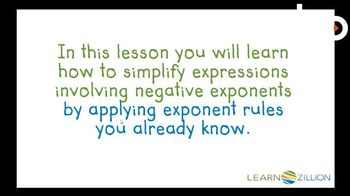 Simplify expressions with negative exponents