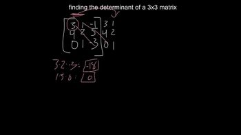 Finding the Determinant of a 3x3 Matrix