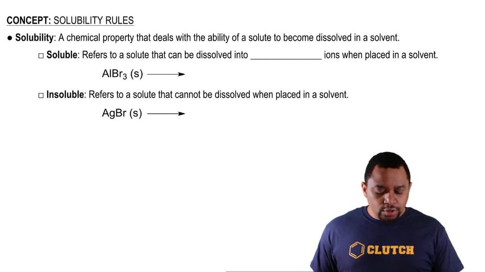 Solubility and Insolubility
