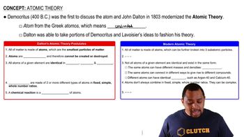 Dalton's Atomic Theory