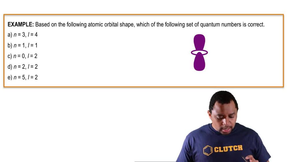 Quantum Numbers and Orbital Shape Example