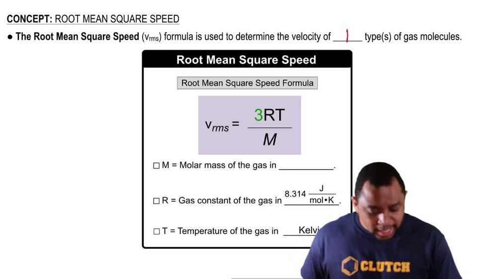 Root Mean Square Speed Formula