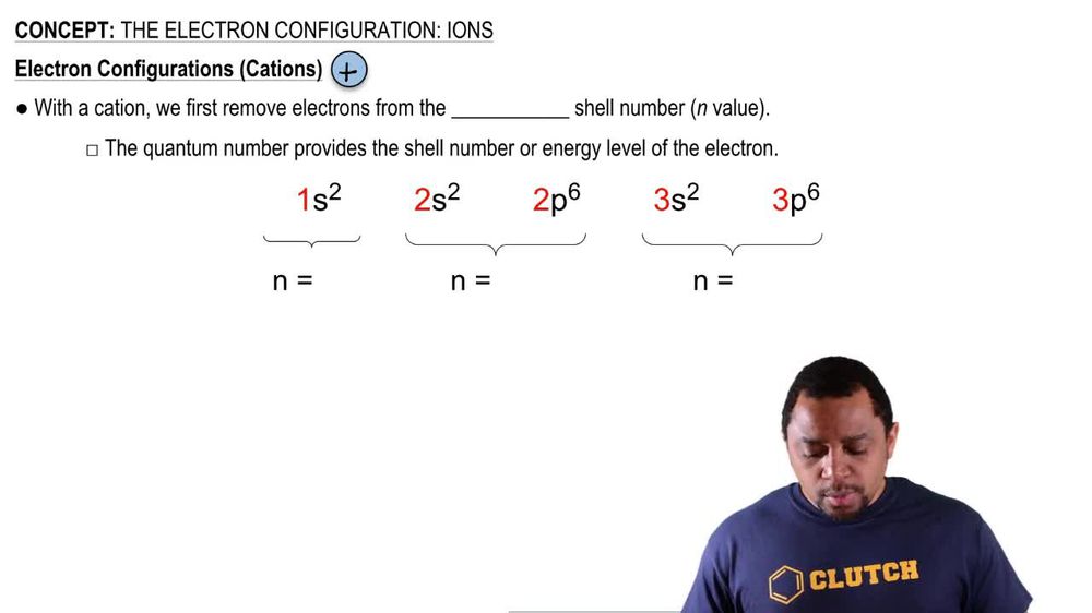Cation Electron Configuration 
