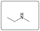 Line-angle structure of a compound with C3H9N, showing a branched structure.
