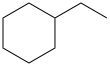 Chemical structure of cyclohexane with an ethyl group attached.