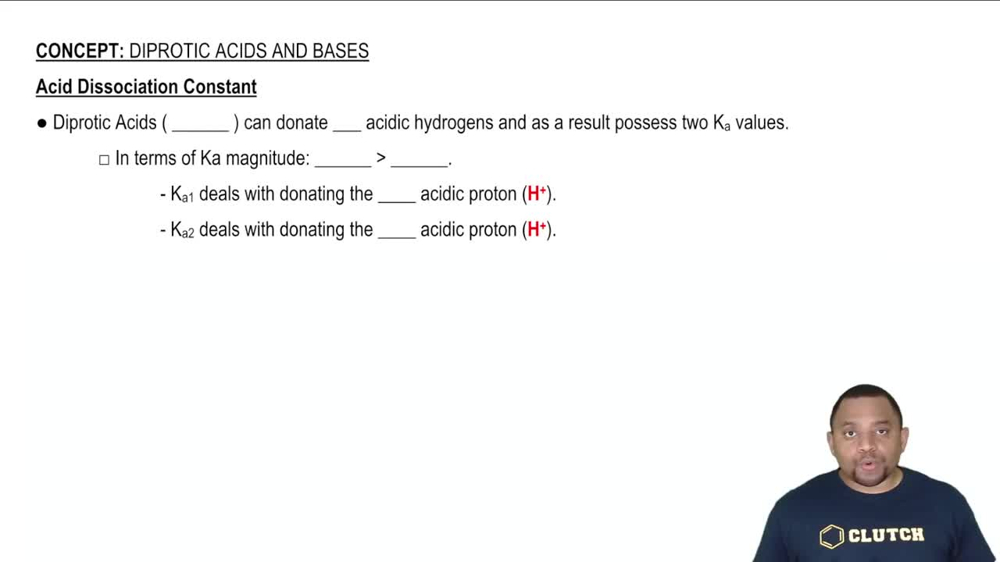 Ka values of Diprotic Acids