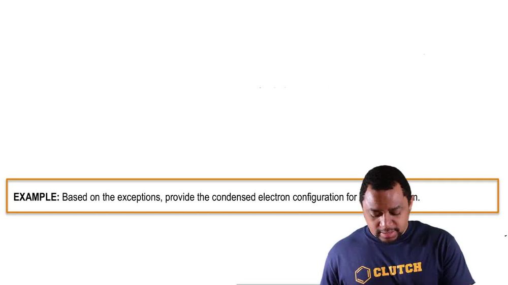 Electron Configuration Exceptions Example