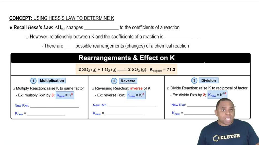 Hess's Law and Equilibrium Constant
